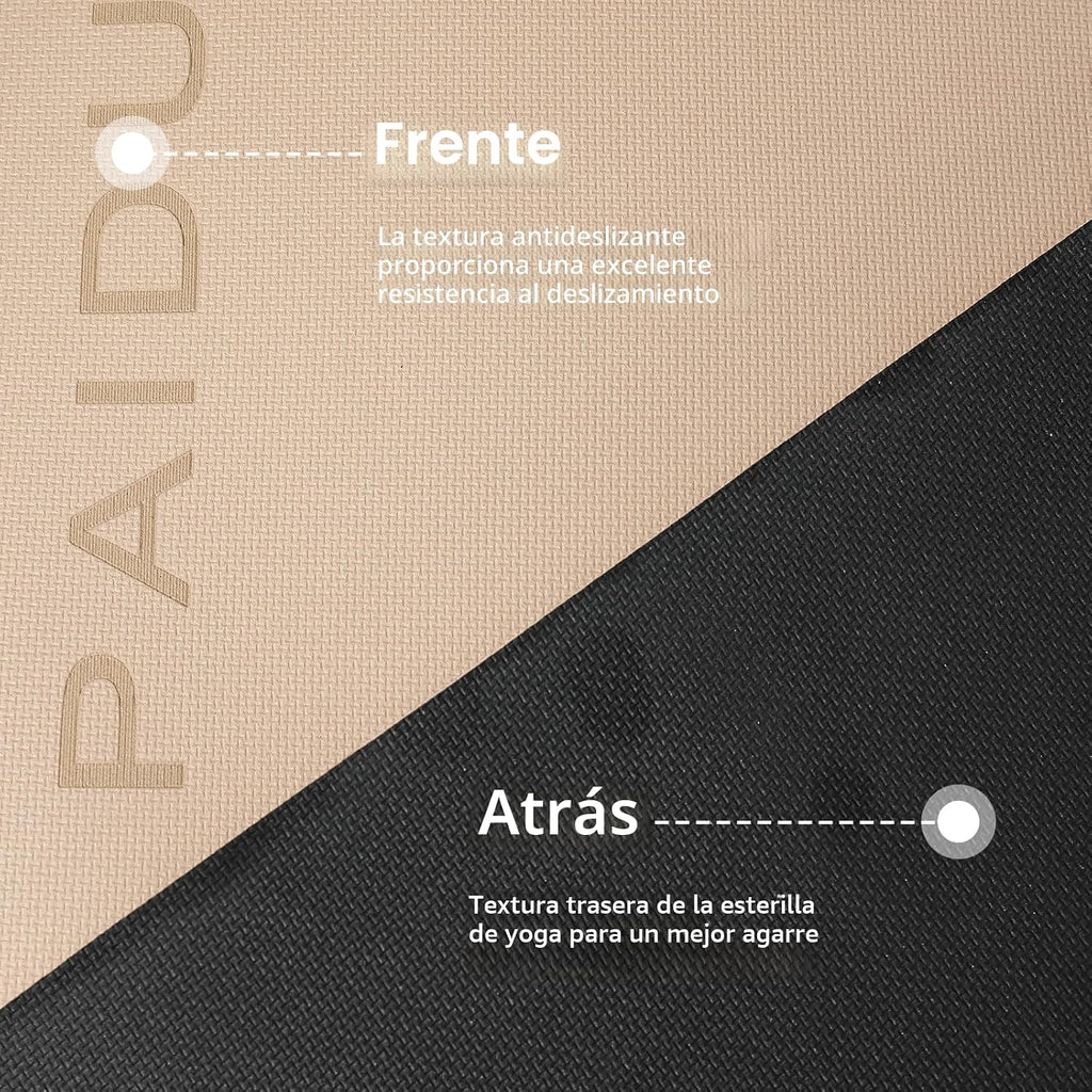 PAIDU POE Yoga Mat （10mm）Extra Thick Fitness Mat 72"x24" con Carry Strap