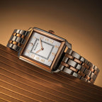 Bulova Sutton Reloj de acero inoxidable bicolor con esfera blanca 0.984 in - 98L328