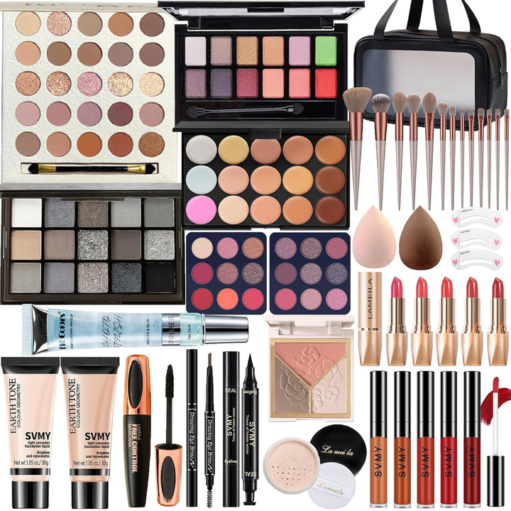Set de maquillaje para mujeres, juego de maquillaje de viaje para a...