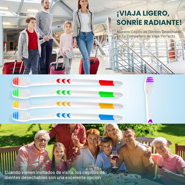 Navona Paquete de 150 cepillos de dientes envueltos individualmente...