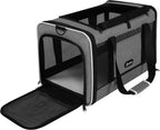 Transportador para gatos de 18 x 11 x 11 pulgadas, carga superior, bolsa de viaje para mascotas de lados suaves de más de 15 libras