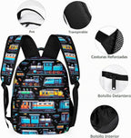 Mochila de tren con bolsa de almuerzo y estuche para lápices