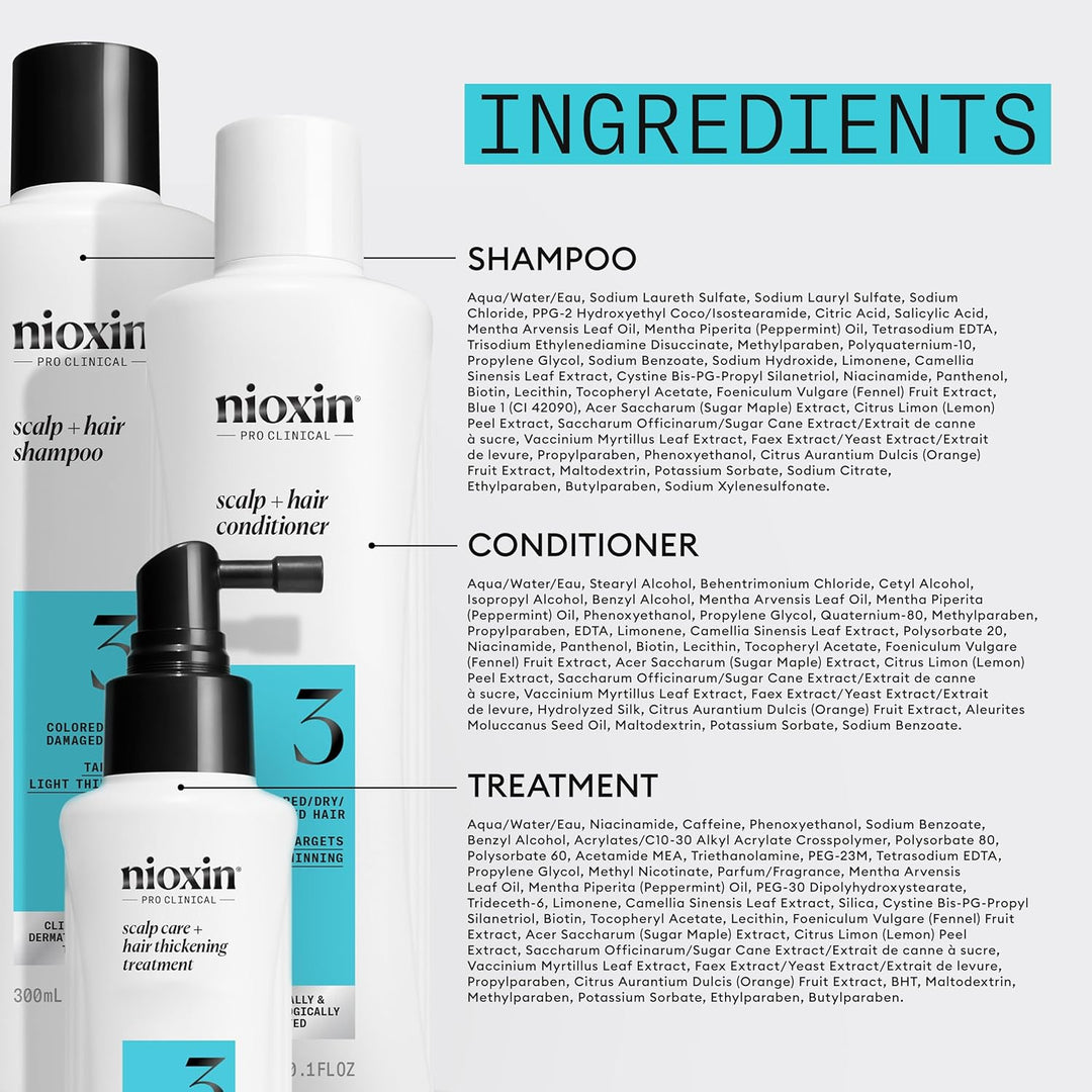 Nioxin Kits de sistema, limpia, acondiciona, hidrata el cuero cabel...