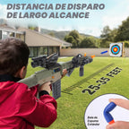 Pistolas de juguete realistas de rifle de francotirador para balas Nerf, juego de juguetes de espuma eléctrica con alcance, 120 dardos suaves y 3 revistas, pistola de juguete semiautomática para niños de 8 a 12 años