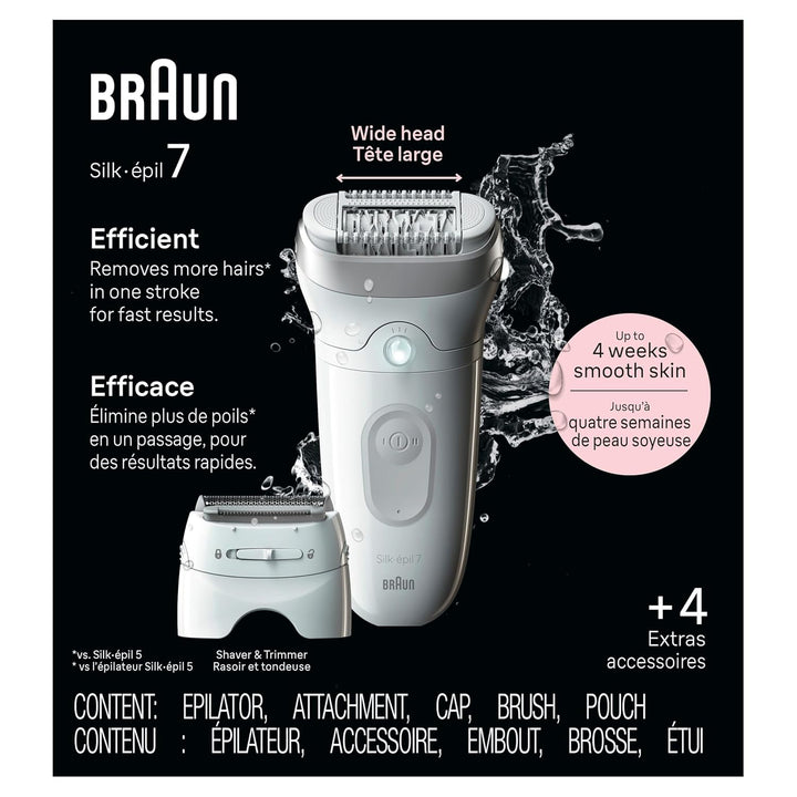 Braun Depiladora Silk-épil 7, dispositivo de depilación, afeitadora...