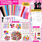 Axirata Kit de diseño de moda para niñas, kits de costura, juguetes y