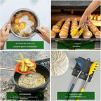 HOTEC Utensilios de cocina de silicona resistentes al calor de 446 °F, juego de utensilios de cocina, juego de espátula, sin BPA, utensilios de cocina, soporte para utensilios, apto para lavavajillas