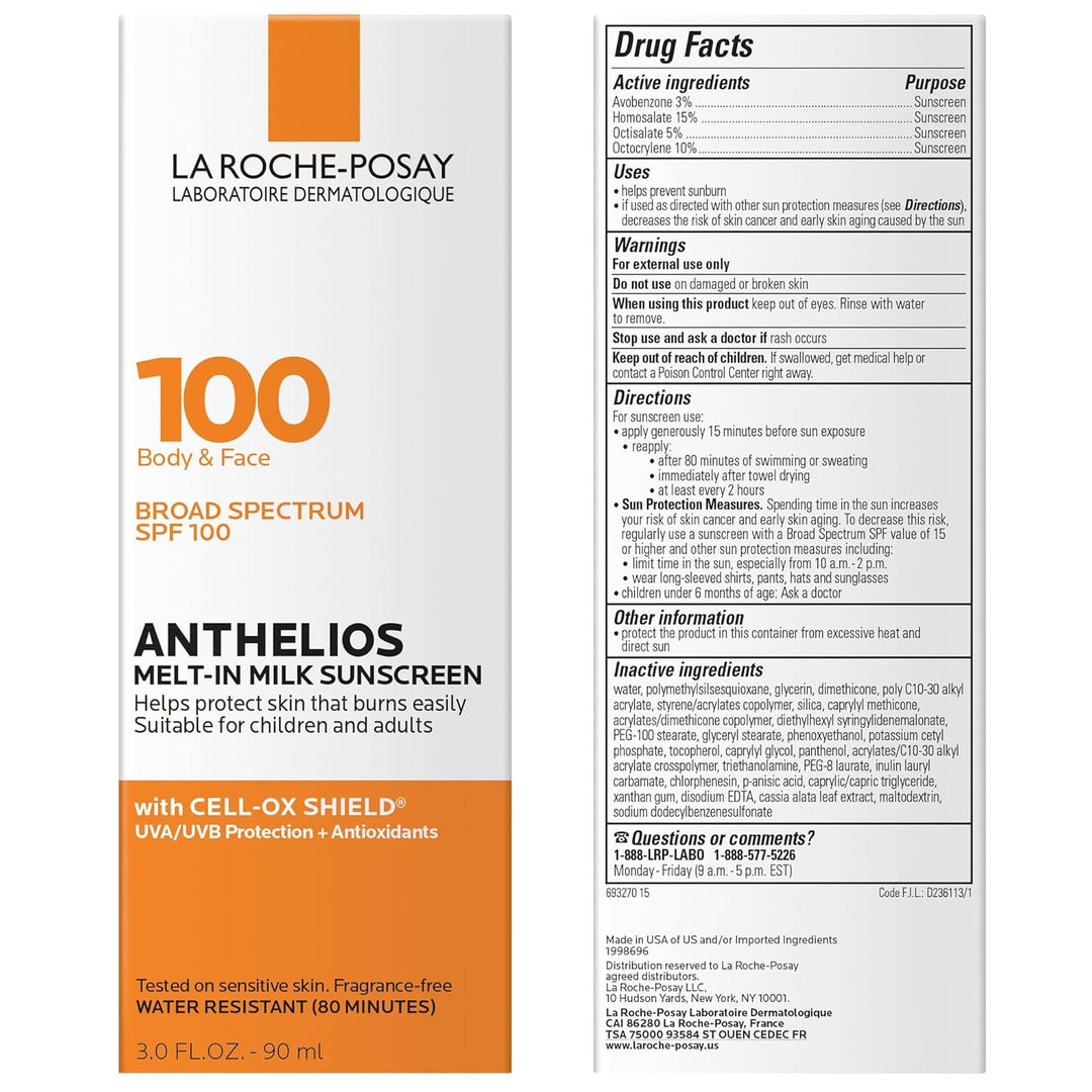 La Roche-Posay Anthelios Melt-In Milk Protector solar SPF 100, prot...
