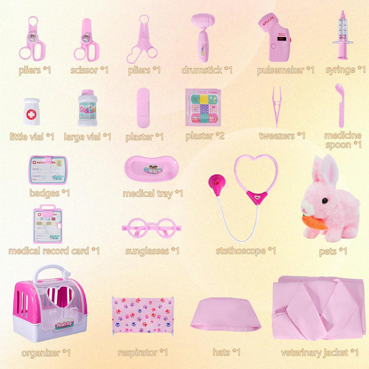 Kit de médico para niñas - Conjuntos de juego veterinario para niño...