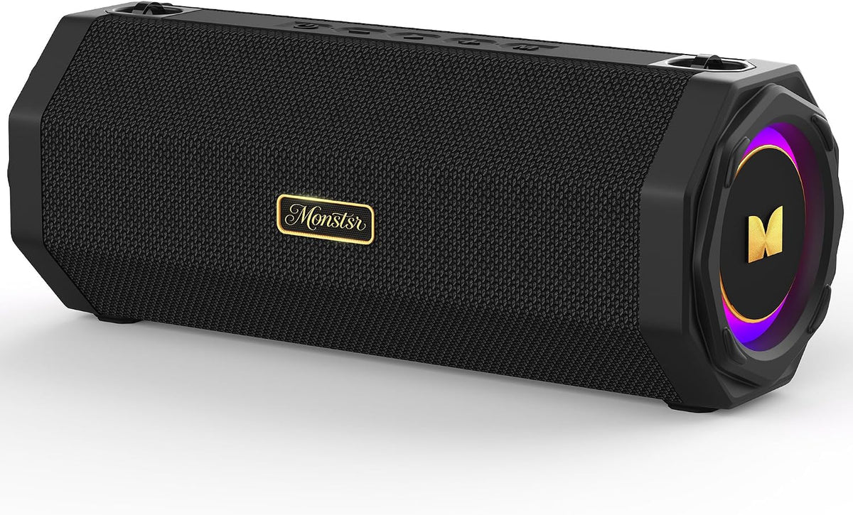 Oraolo Altavoz Bluetooth, sonido estéreo de 50 W para exteriores, altavoz impermeable IPX6, tiempo de reproducción de 28 horas, emparejamiento TWS, micrófono integrado, Bluetooth 5.4