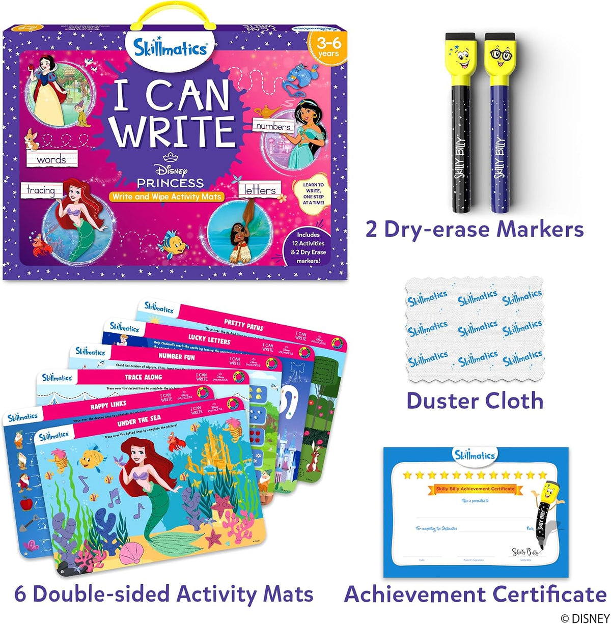 Skillmatics I Can Write – Disney Princess, Preschool Learning Activity Toy