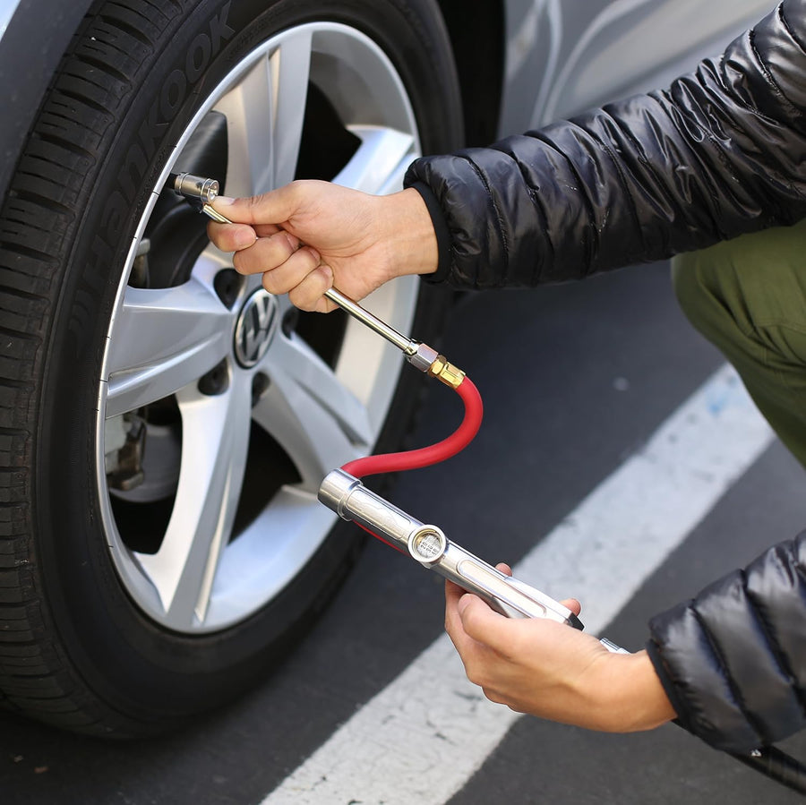 EPAuto Calibre inflador de neumáticos de doble cabeza de grado come...