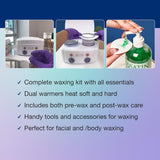 Satin Smooth Kit de calentador de doble cera \u2013 Serie Signature...