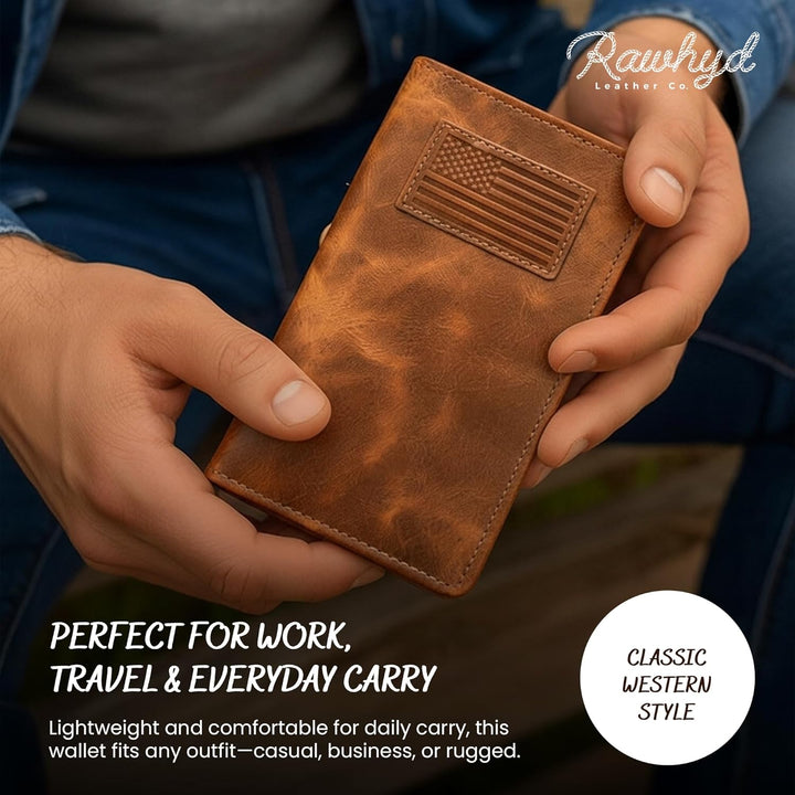 Billetera clásica de cuero de grano completo - Elegante cartera ver...