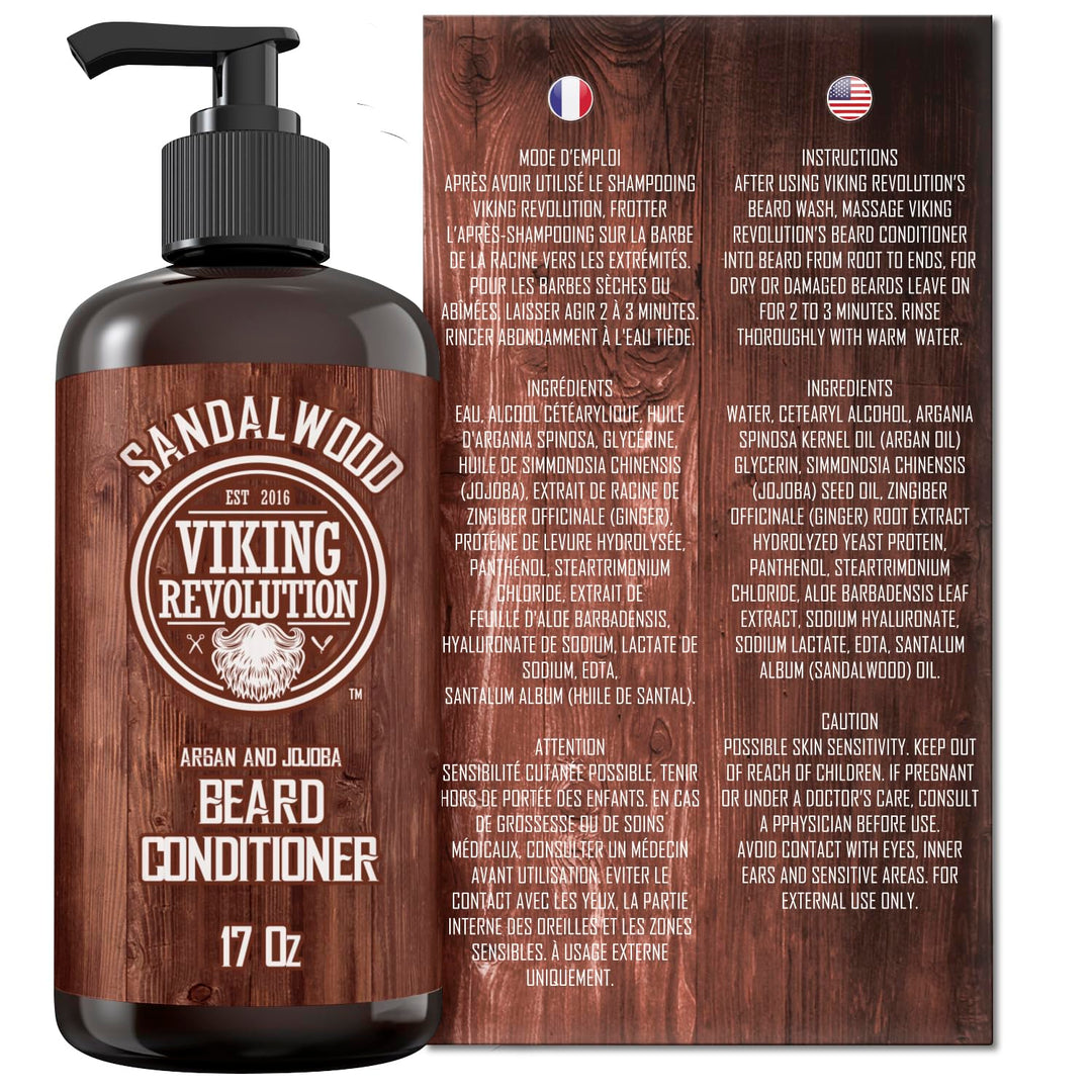 Viking Revolution Acondicionador de barba con aceites de argán y jo...