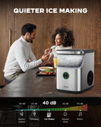 Silonn Nugget - Encimera para hacer hielo con 33 libras diarias para el hogar, cocina y oficina