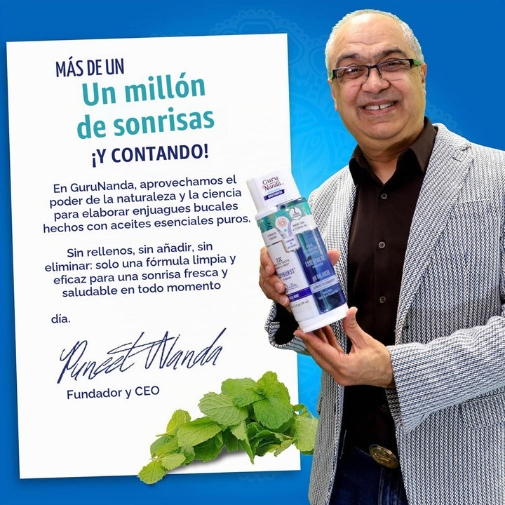 GuruNanda Enjuague Bucal Blanqueador de Doble Barril Oxyburst - Sin...