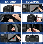 Apollo Walker Mochila transportadora de mascotas para gatos y perros grandes/pequeños, cachorros, características de seguridad y soporte de respaldo acolchado para viajes, senderismo, uso al aire
