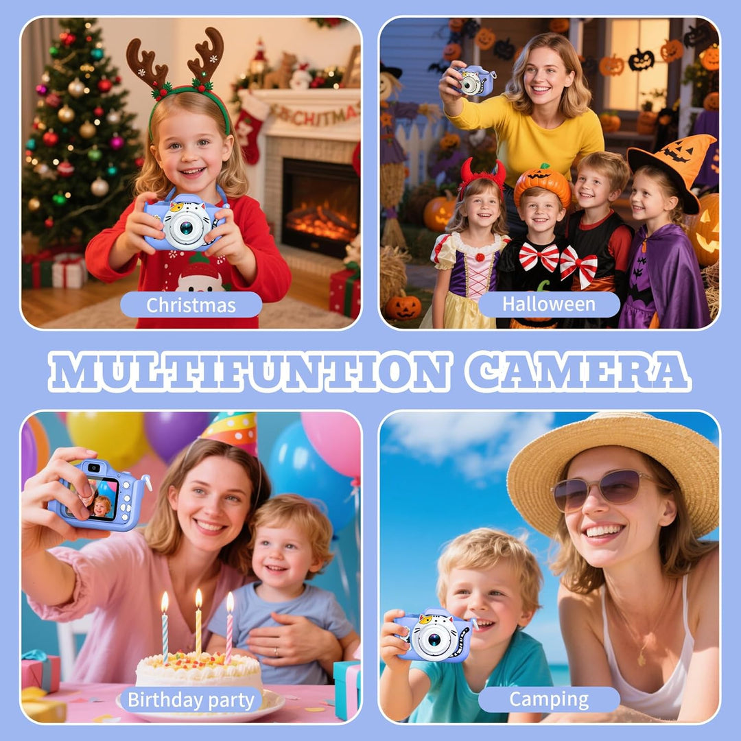 DITUPAN Cámara selfie mejorada para niños, niñas, regalo de festiva...