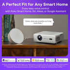 Aurzen Proyector inteligente Roku TV con Wifi y Bluetooth, experien...