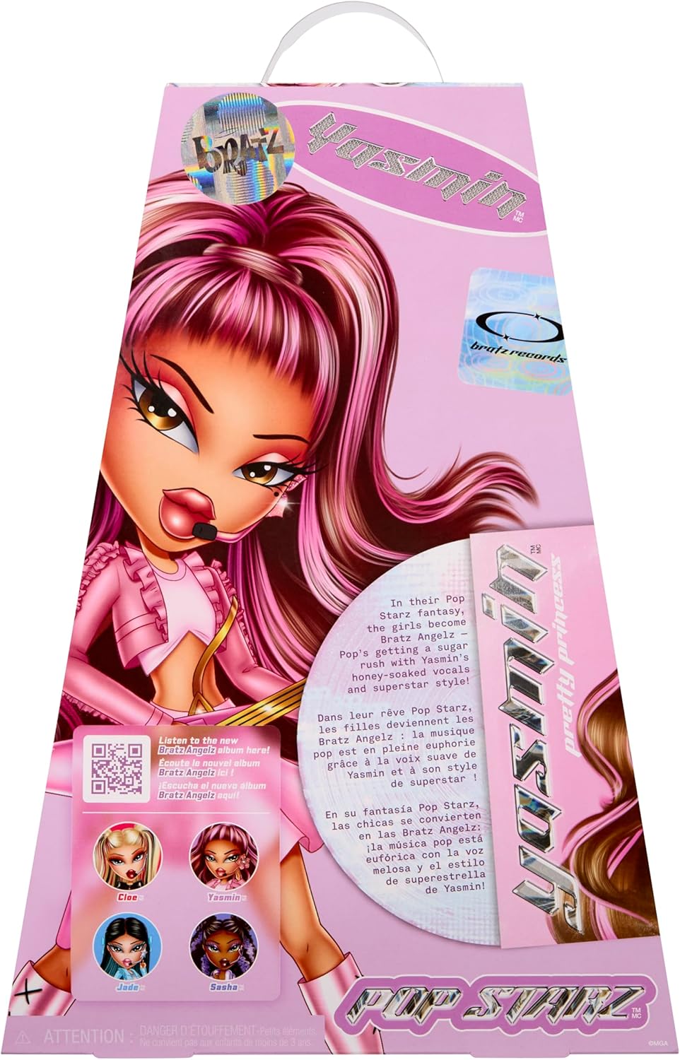 Bratz Pop Starz Yasmin Muñeca de moda con accesorios y