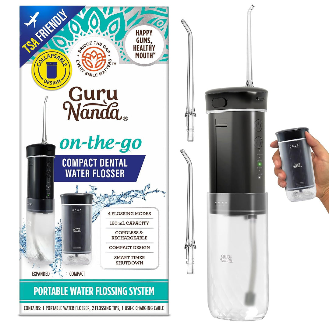 GuruNanda Mini irrigador de agua de viaje \u2013 Irrigador oral ina...