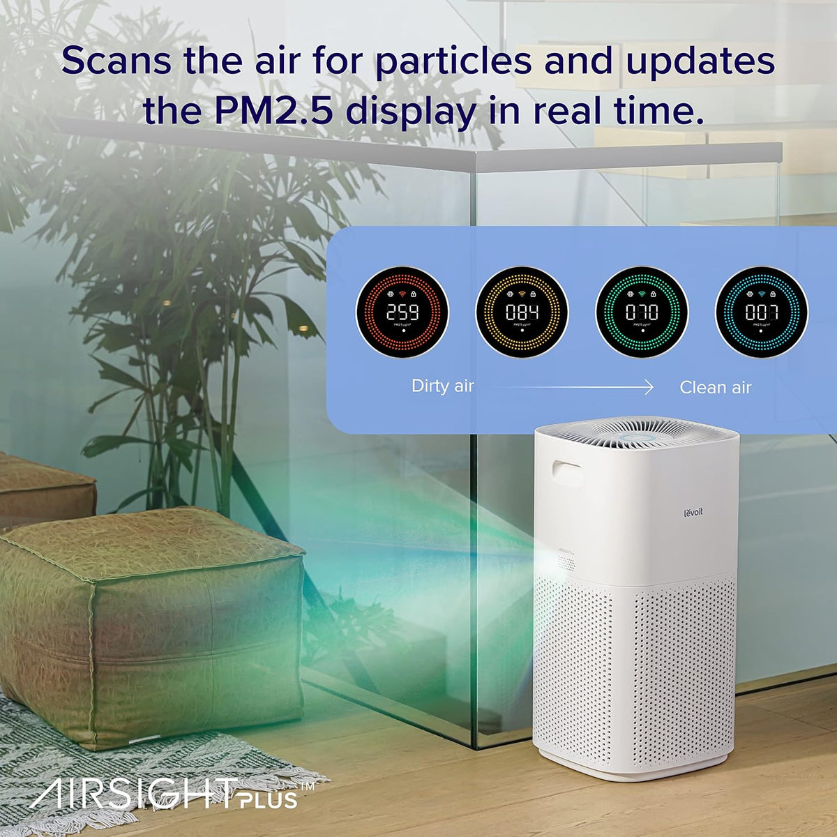 Levoit Purificadores de aire inteligentes para habitaciones grandes del