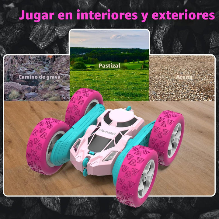Auto a control remoto para niñas, auto a control remoto rosa de dob...