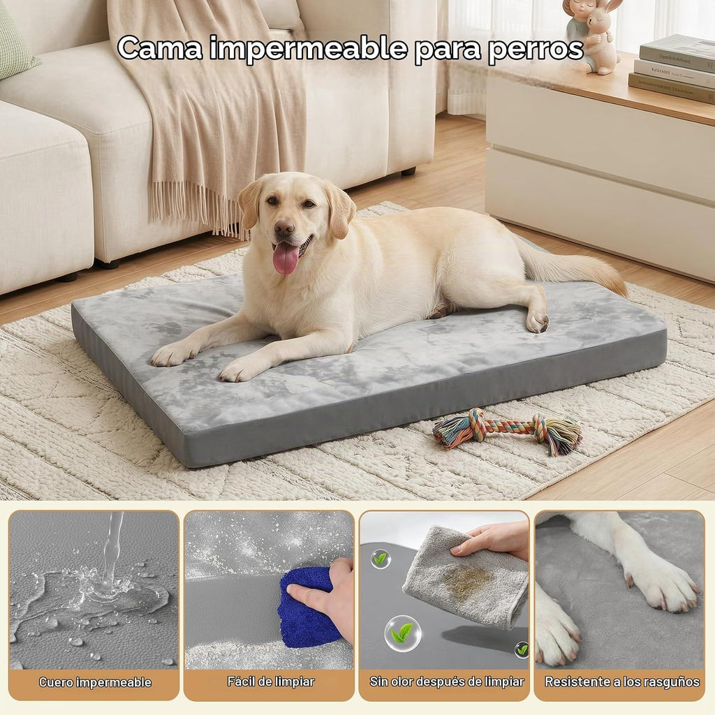 Cojín lavable de gran tamaño impermeable del cajón de la cama del perro al