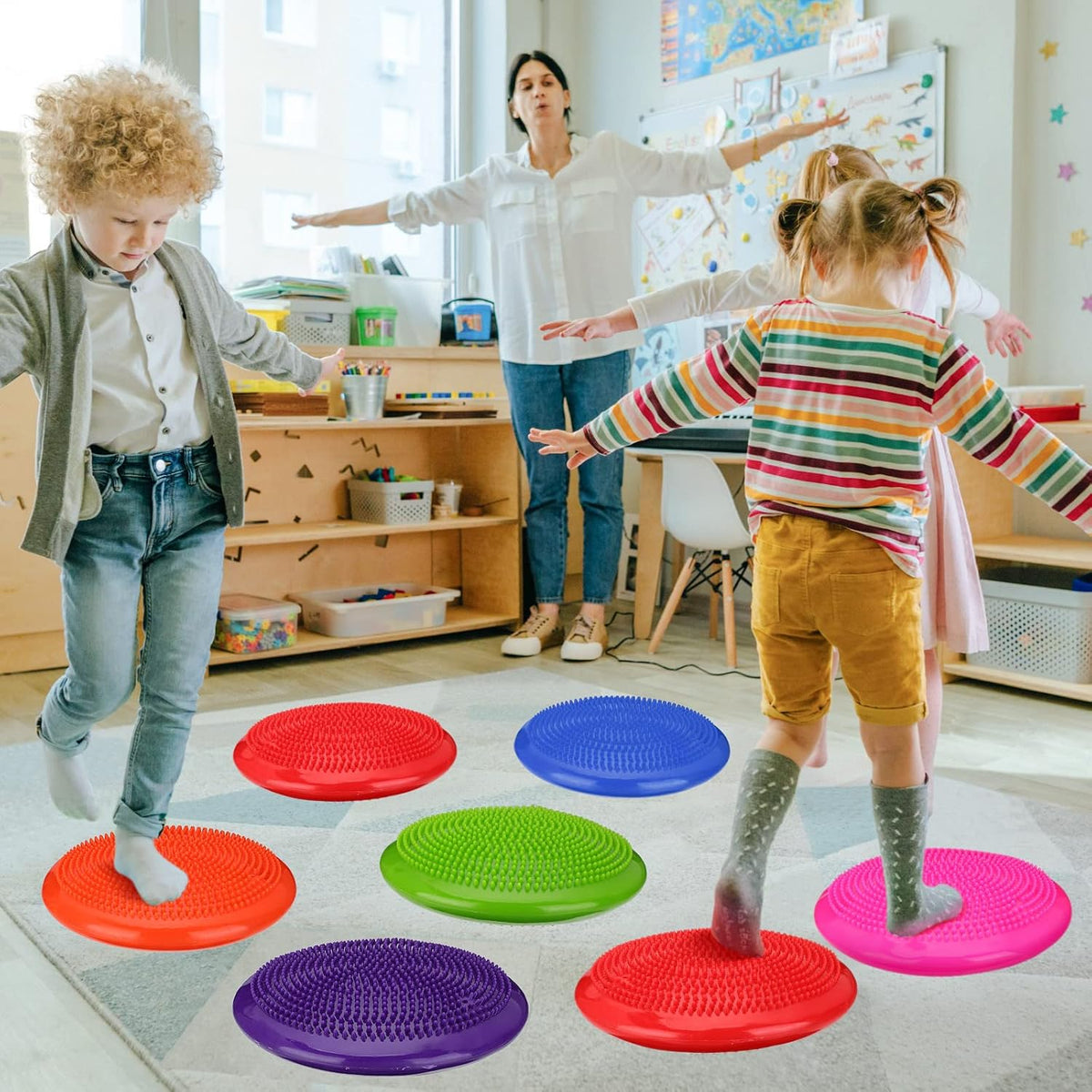 Cojines tambaleantes inflados de 13 pulgadas para niños