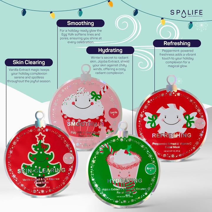 SpaLife Beauty Stocking Stuffers - Paquete de mascarillas faciales...