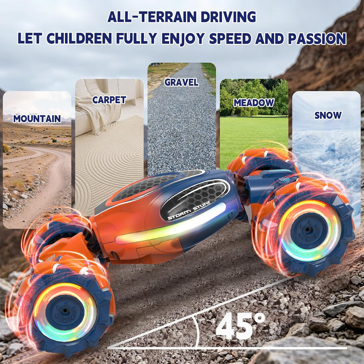 Coche de control remoto - RC Drift Car Gesture Sensing Toy Boy Edad 6-8-12