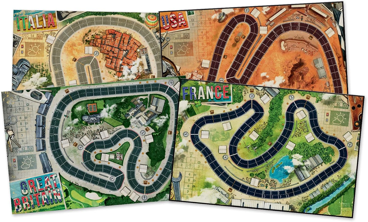 Asmodee HEAT: Pedal to the Metal - Juego de mesa intenso de carreras de autos y estrategia, divertido juego familiar para niños y adultos, a partir de 10 a 4 jugadores, 60 minutos de tiempo de juego