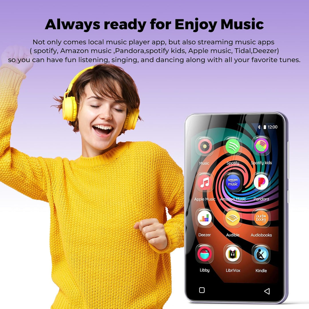 Reproductor de MP3 de 160 GB con Bluetooth y WiFi, reproductor de m...