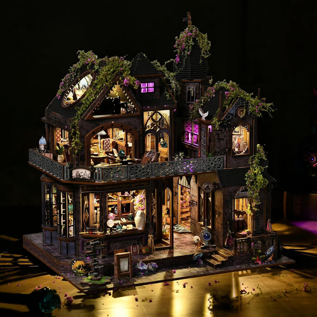 Kit de mini casa, casa de muñecas en miniatura para adultos, castillo