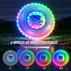 Paquete de 2 discos voladores iluminados para niños y adultos