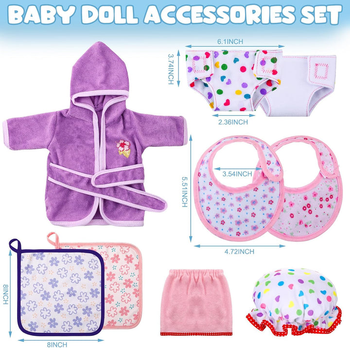 Rotatingpals Juego de 21 piezas de accesorios para muñecas de bebé,...