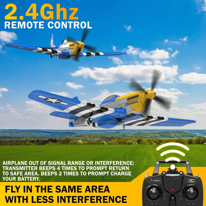 LEAMBE Avión RC, Avión de Control Remoto de 4 Canales de Combate co...