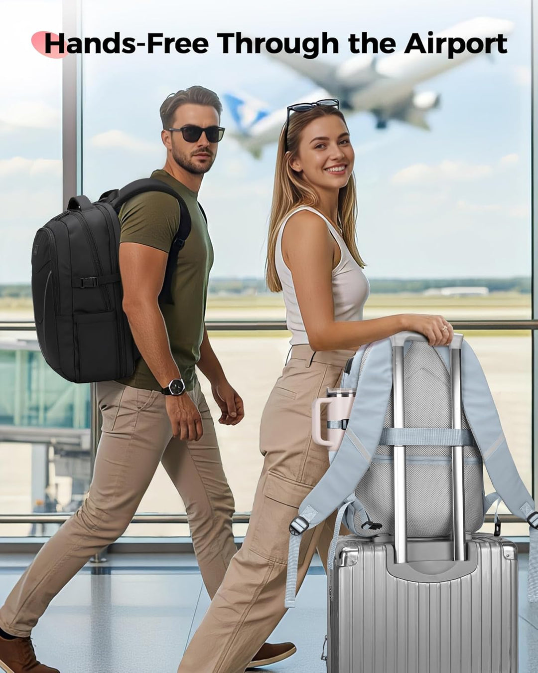 MATEIN HER Mochila de trabajo para laptop con compartimento para al...