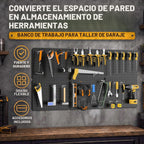 Organizador de pared de herramientas de tablero de clavijas de acero