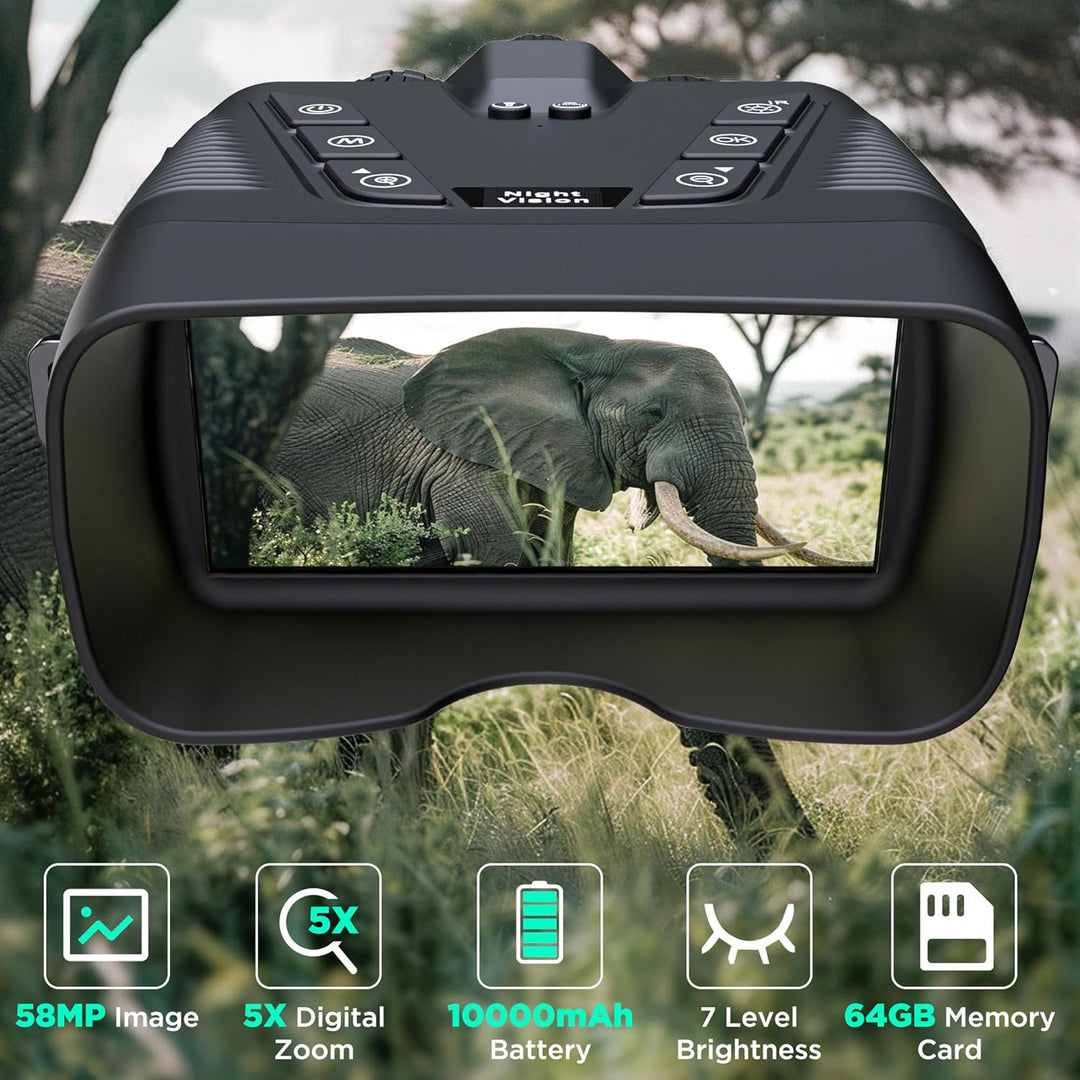 Gafas de visión nocturna binoculares de visión nocturna 4K