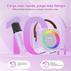 Máquina de karaoke para niños y adultos, juguetes de karaoke, regalos para niñas y niños, altavoz Bluetooth portátil con micrófono inalámbrico, regalos de cumpleaños para niñas y niños de 4, 5, 6, 7