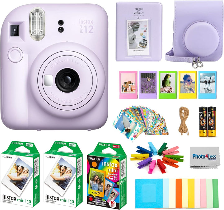 Fujifilm Cámara de película instantánea Instax Mini 12, película Fu...
