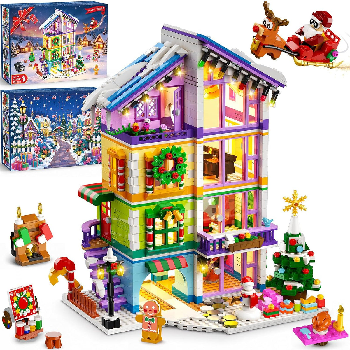 HOGOKIDS Calendario de Adviento 2026 Friends House Mini juguete de