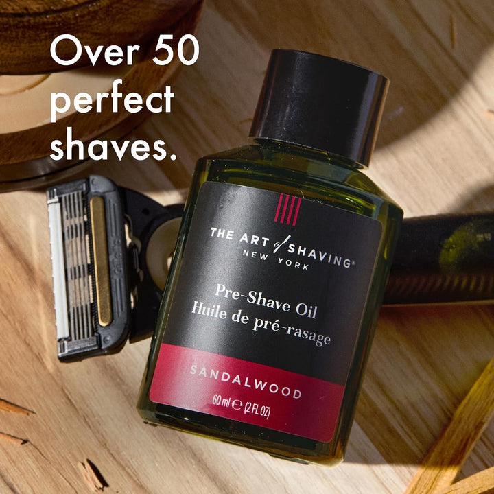 El arte de afeitar el aceite de barba pre afeitado para hombres