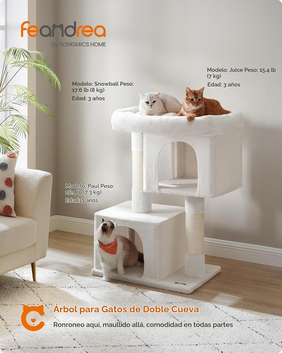 Feandrea Árbol para gatos, torre para gatos de 40.6 pulgadas de alto