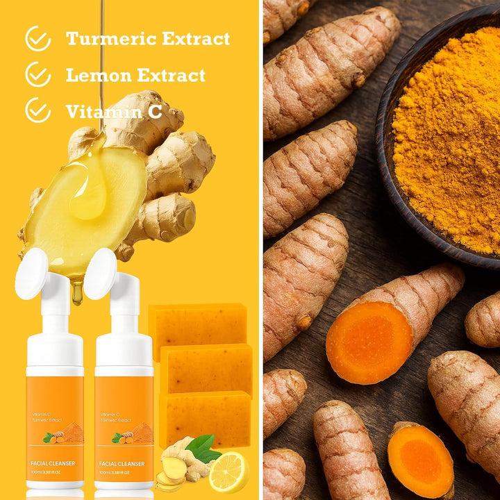 Kit de lavado y cuidado de cúrcuma \u2013 Jabón de cúrcuma para la...