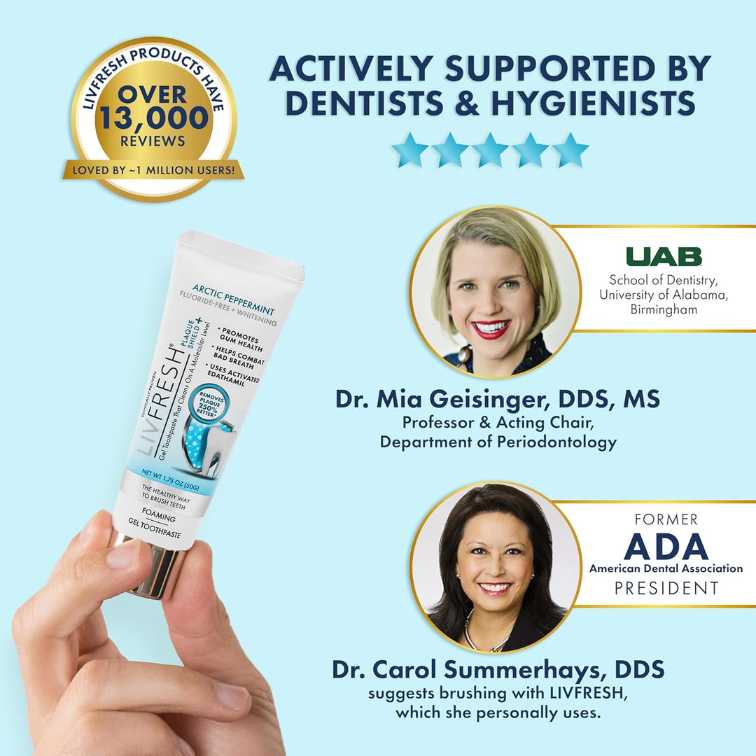 Gel dental Livfresh, clínicamente probado para eliminar la placa un...