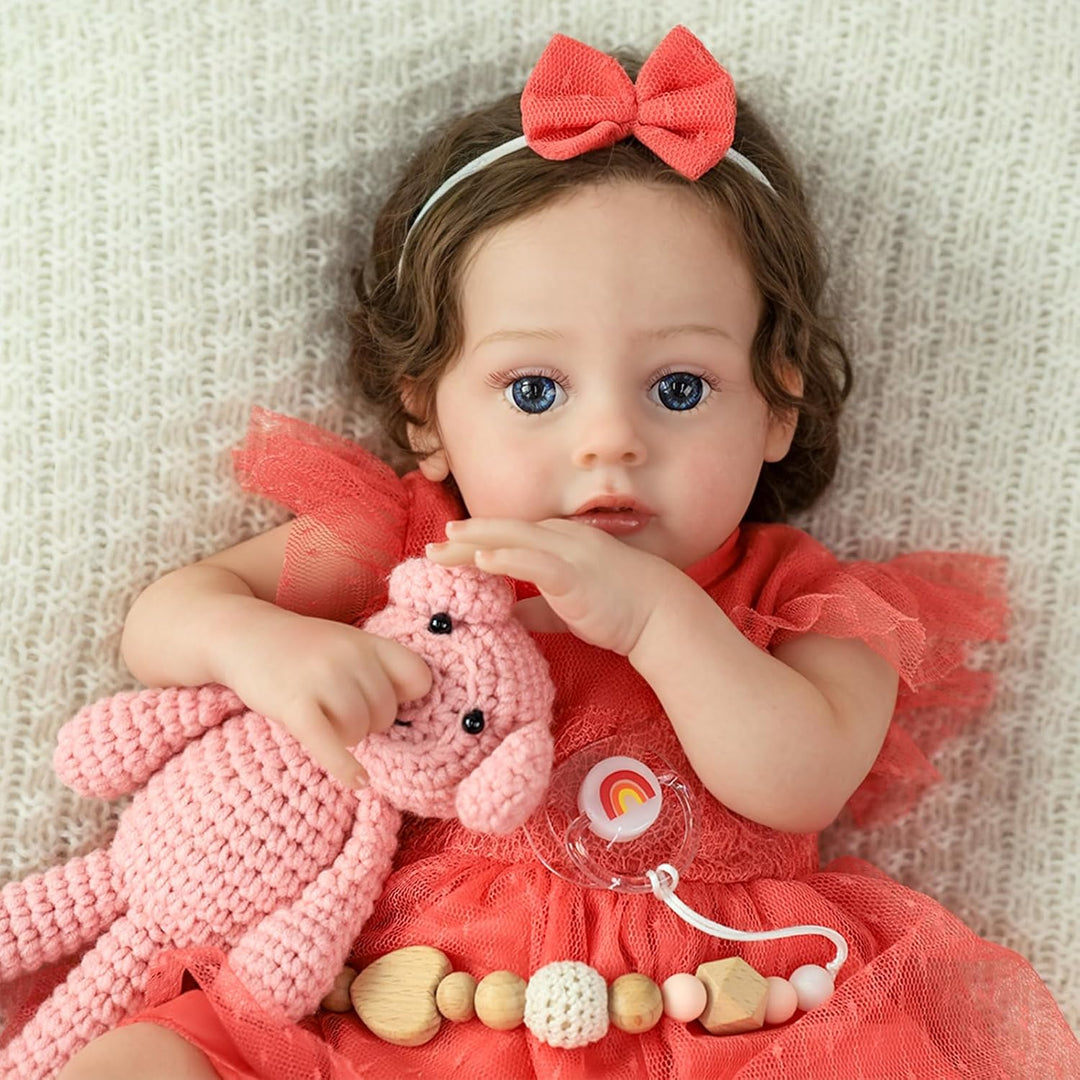 SCOM Muñeca Reborn de bebé realista de 20 pulgadas con cuerpo de te...