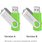 10 X Enfain Unidad Flash USB 2.0 de 16GB Memoria Zip Pen Disk Verde...